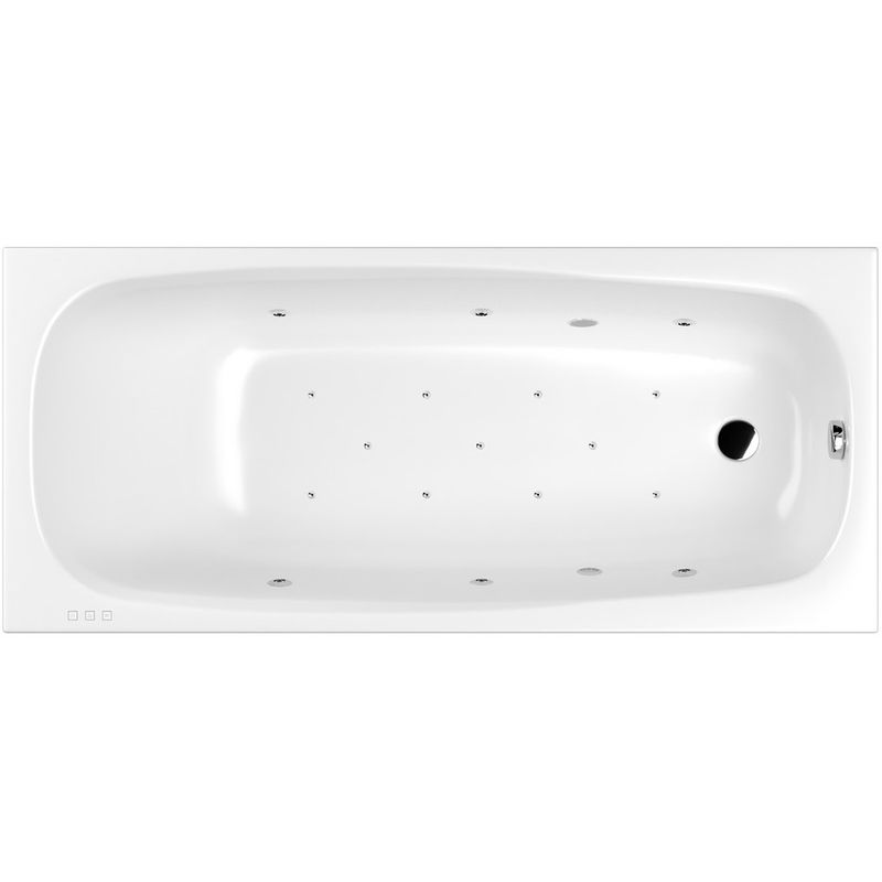 Ванна гидромассажная Whitecross Layla RELAX 0102.180080.100.RELAX.CR 180x80 (белый глянцевый, хром), каркас, слив-перелив